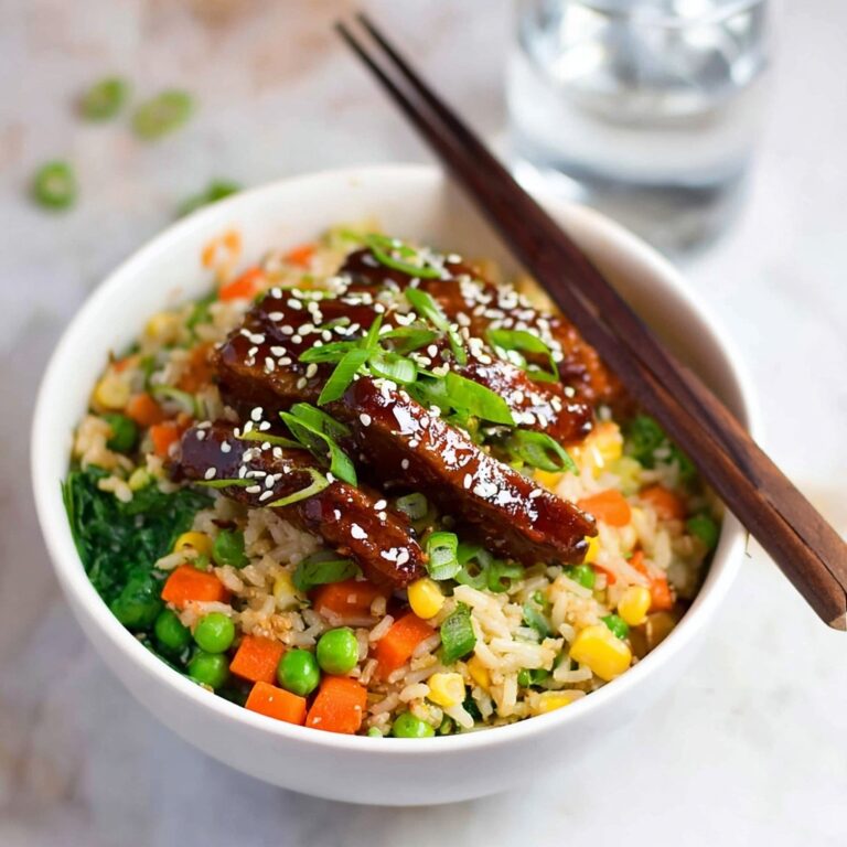 Sticky Chicken With Vegetable Fried Rice Recipe