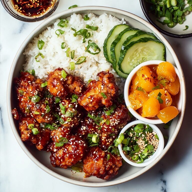 Sticky Korean Fried Chicken and Rice Bowls Recipe