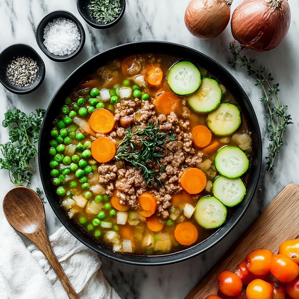 Ground Beef Vegetable Soup Recipe - Recipe Image