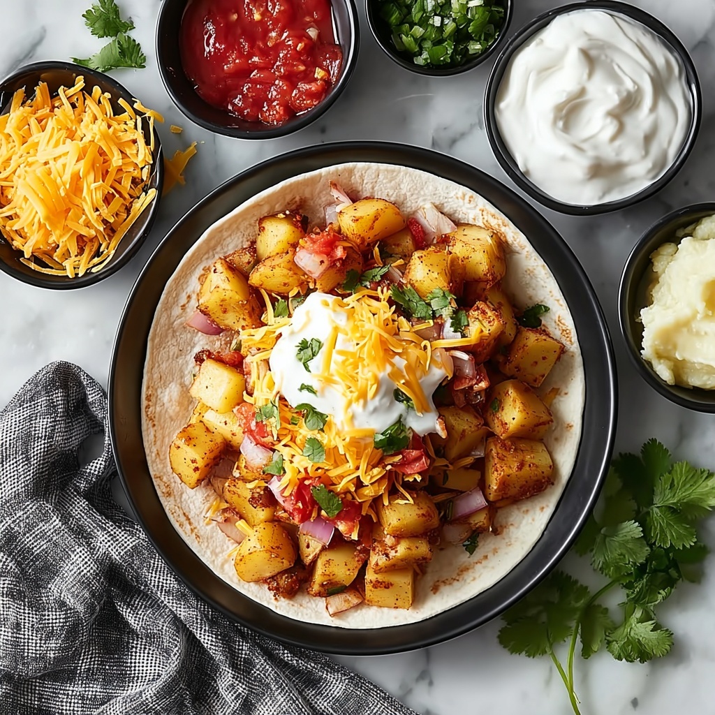 Cheesy Potato Burritos Recipe - Recipe Image