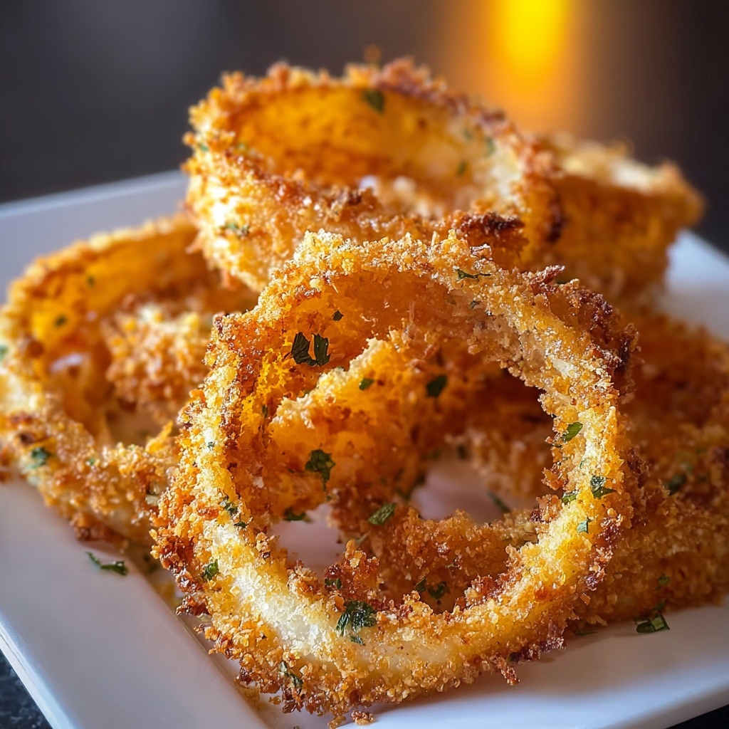 Crispy Parmesan Onion Ring Chips Recipe - Recipe Image