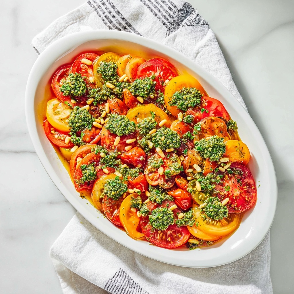 Easy Tomato Salad with Tarragon Pesto Recipe - Recipe Image