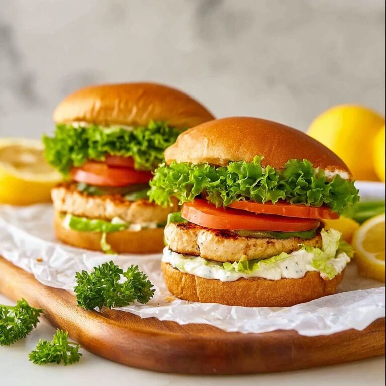 Creamy Lemon Salmon Burgers Recipe