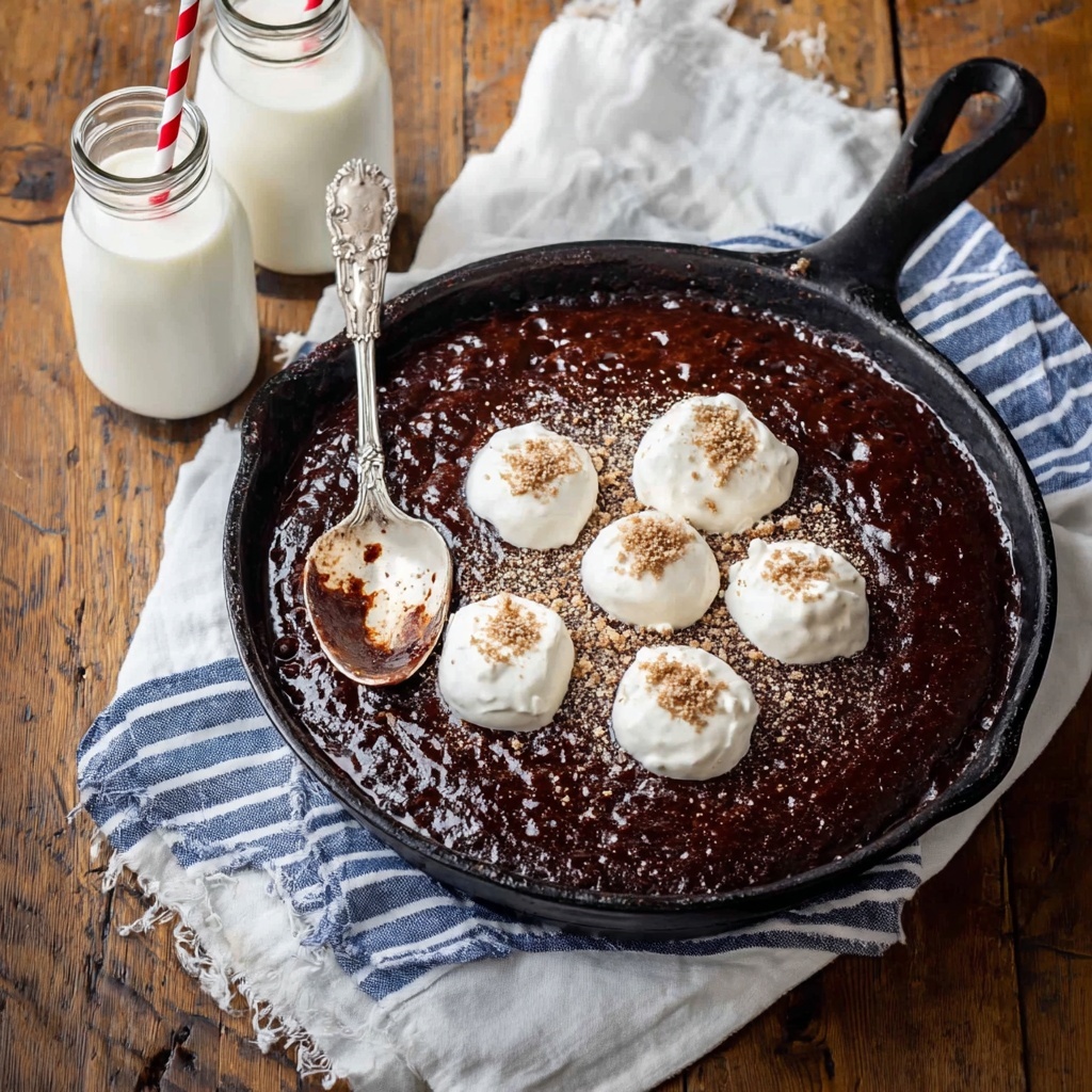 Gooey Texas Chocolate Sheet Cake Skillet Recipe - Recipe Image
