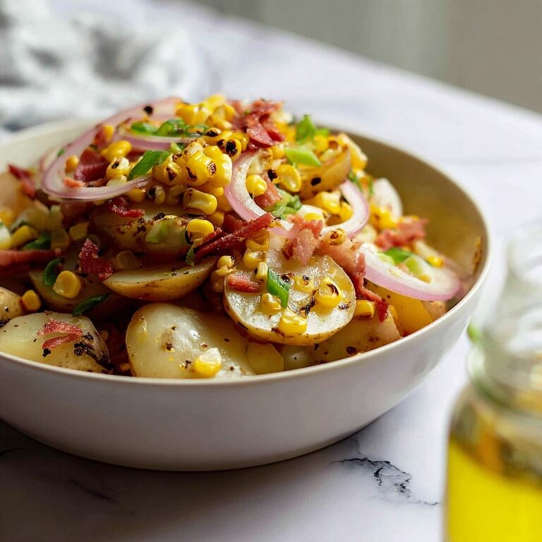 Red Potato Salad with Bacon and Corn (No Mayonnaise!) Recipe
