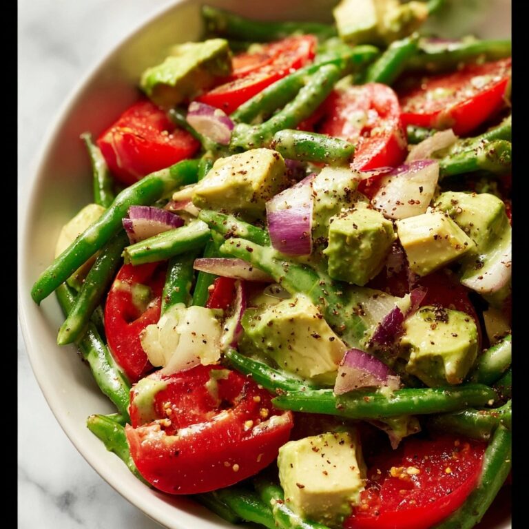 Green Bean Avocado Salad with Creamy Avocado Dressing Recipe