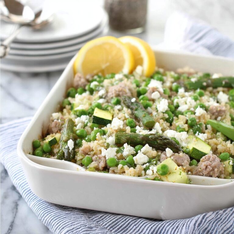 Chicken and Green Vegetable Pilaf (One Pot Dinner) Recipe