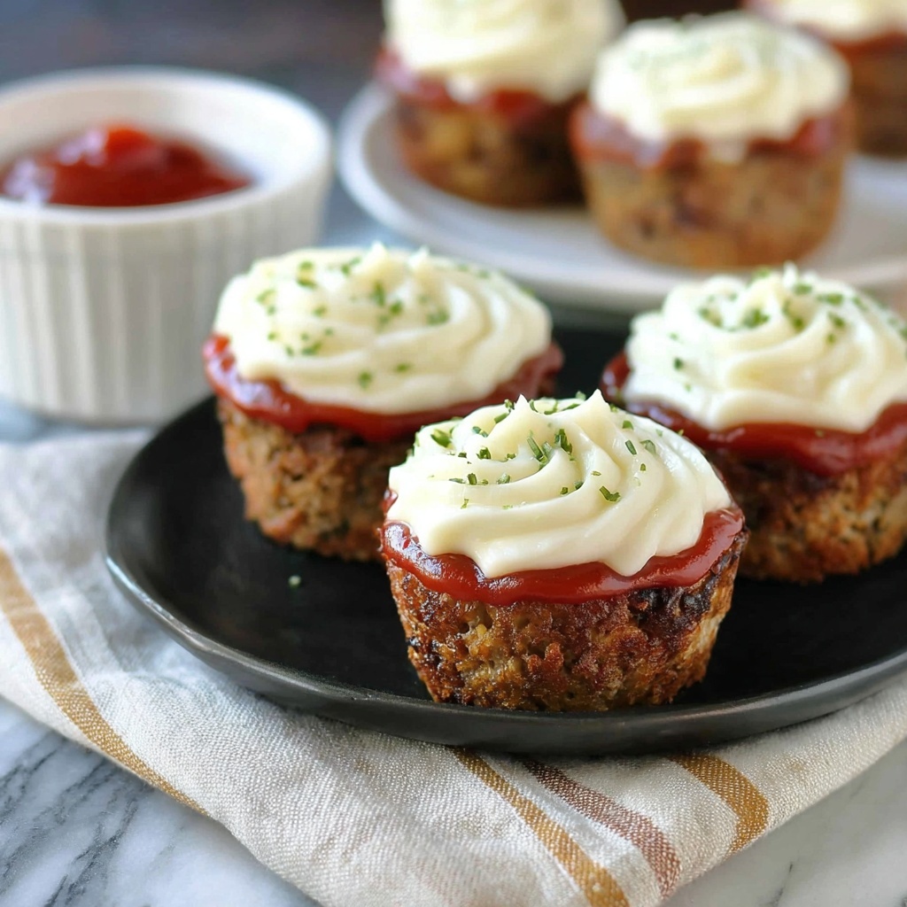 Meatloaf Cupcakes with Mashed Potatoes Recipe - Recipe Image