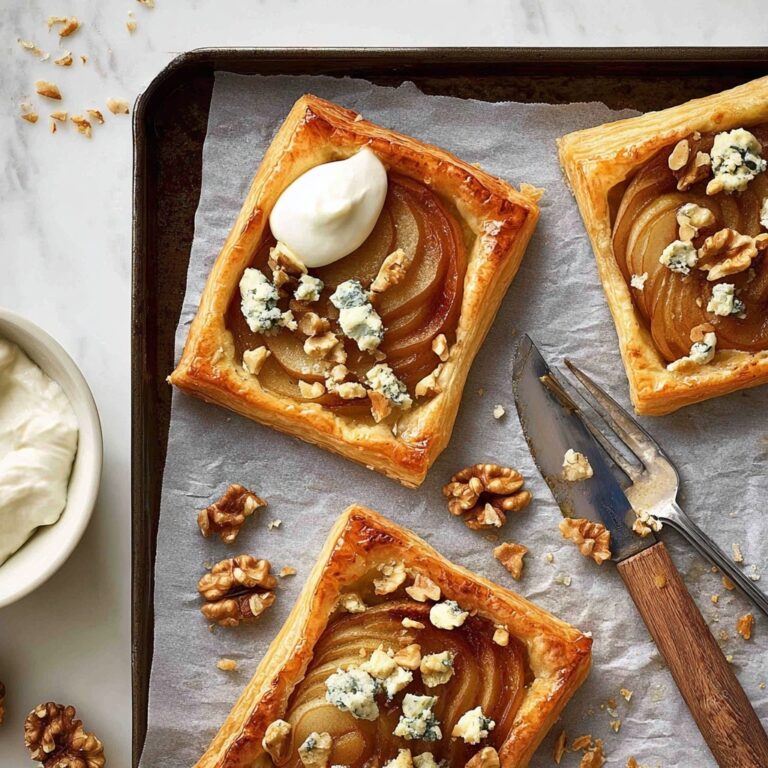 Caramelized Pears and Blue Cheese Tarts Recipe