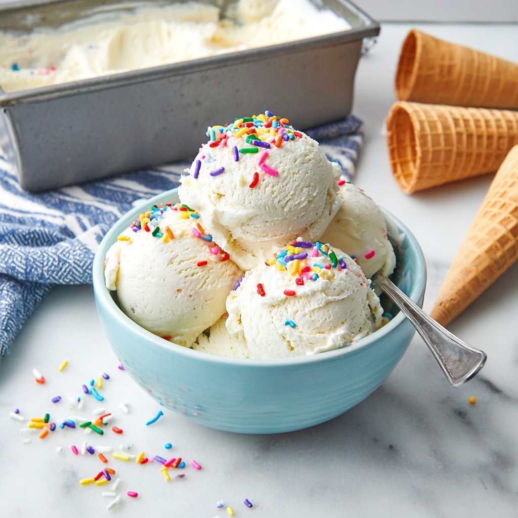 No Churn Vanilla Ice Cream Recipe - Recipe Image