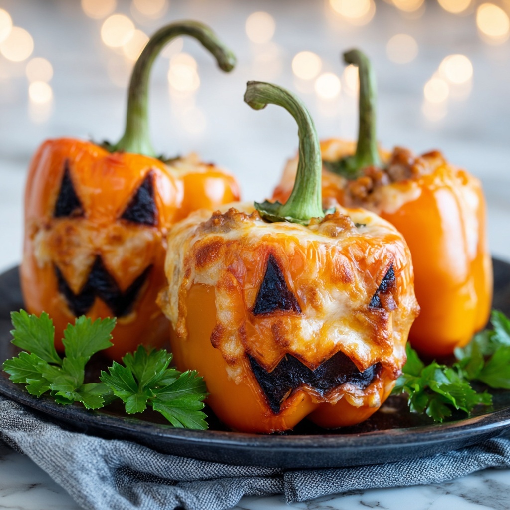 Halloween Stuffed Peppers Recipe - Recipe Image