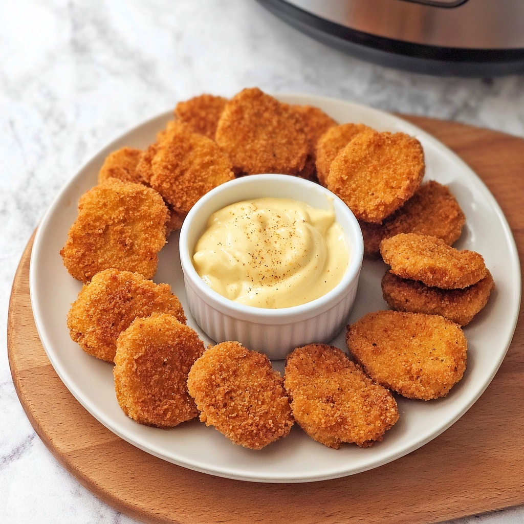 Air Fryer Pickles with Spicy Dipping Sauce Recipe - Recipe Image