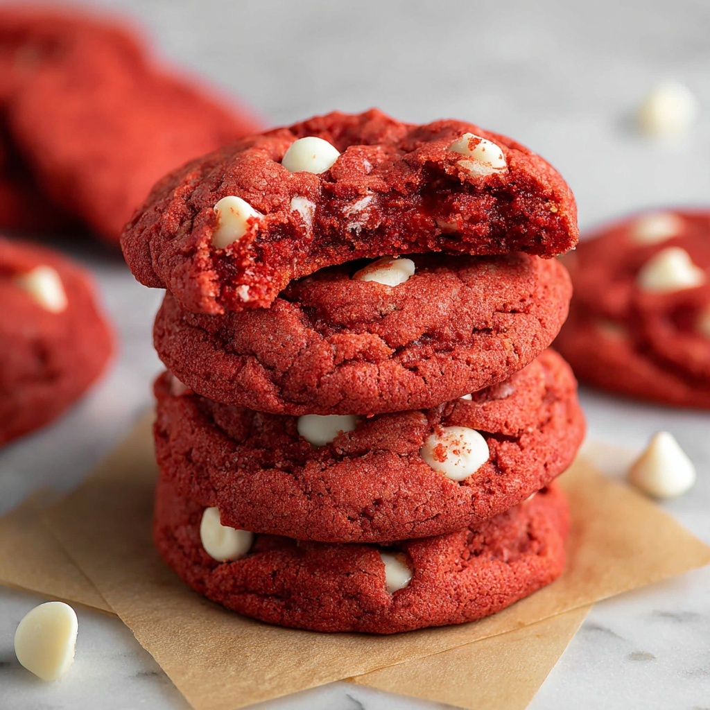 Red Velvet Cookies with White Chocolate Chips Recipe - Recipe Image