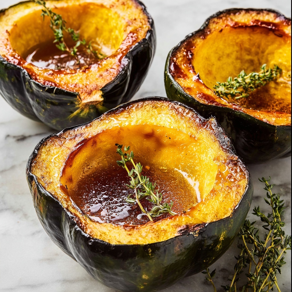 Maple Butter Roasted Acorn Squash Recipe - Recipe Image