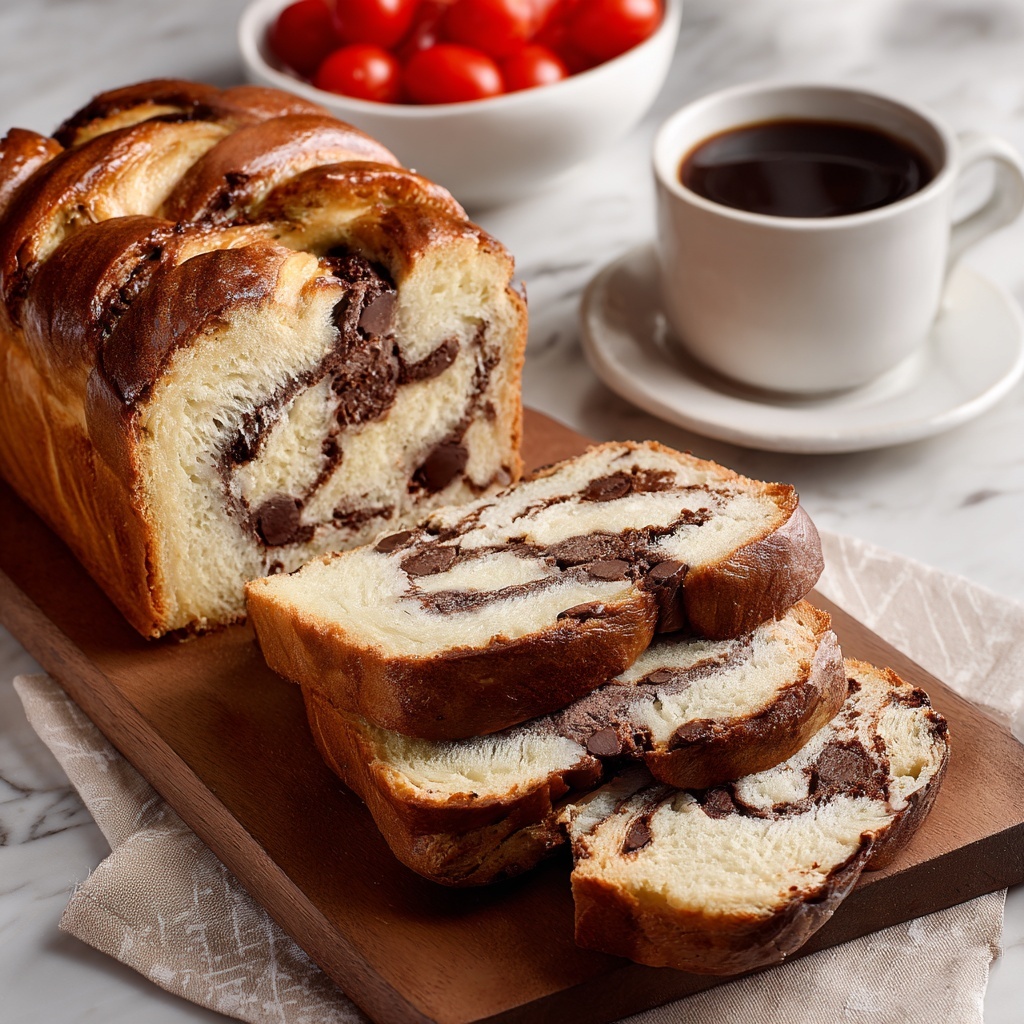 Chocolate Marble Asian Bread Recipe - Recipe Image