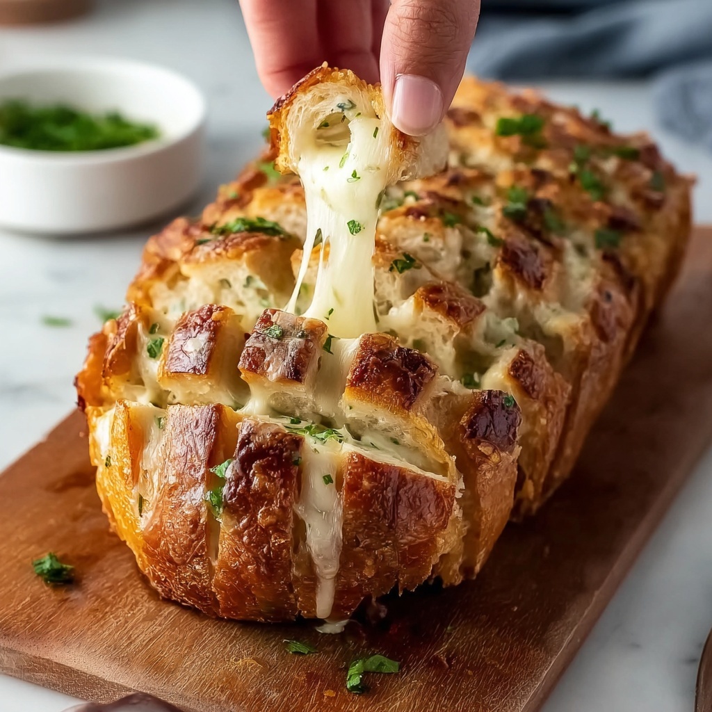 Irresistible Sourdough Discard Pull-Apart Garlic Bread Delight Recipe - Recipe Image