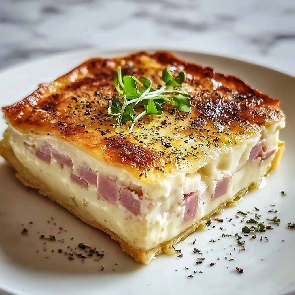 Indulgent Croque Monsieur Pie: A Comforting French Delight Recipe - Recipe Image