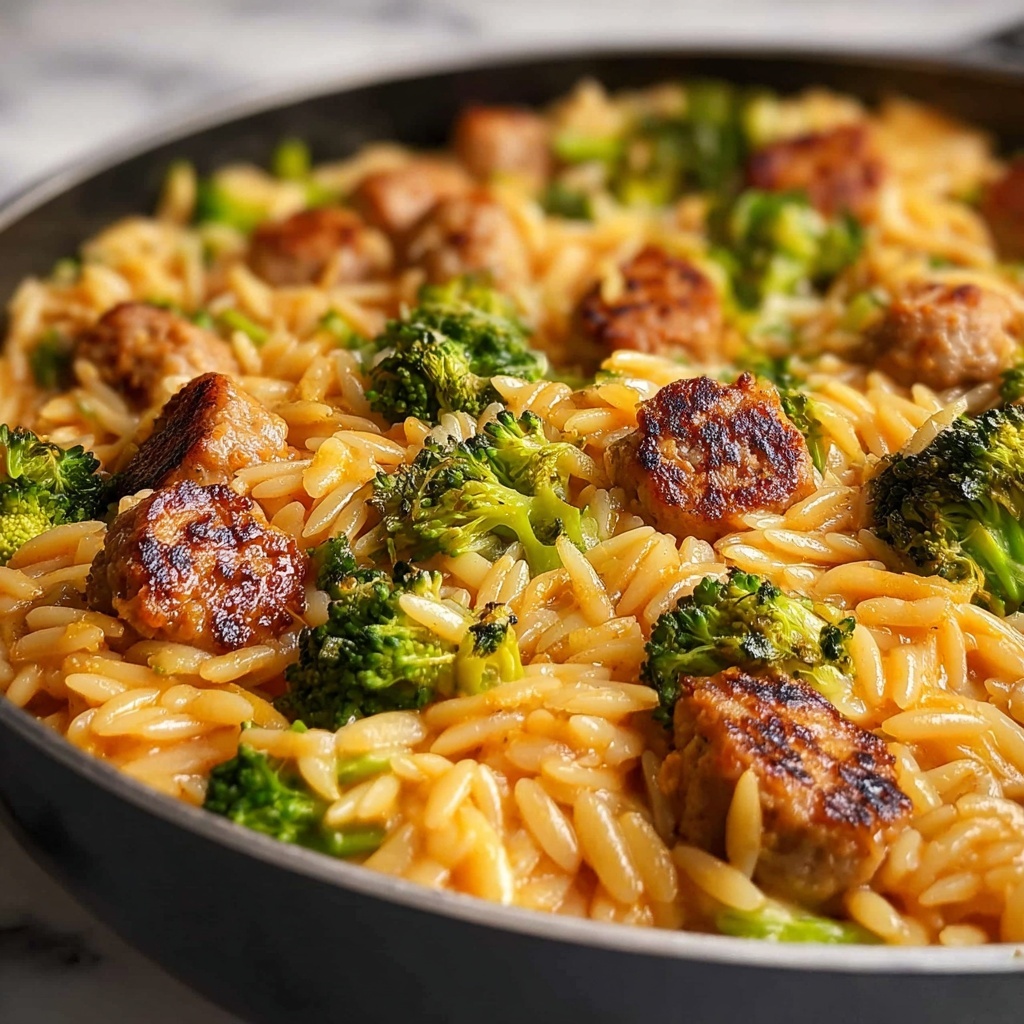 Savory Chicken Sausage Broccoli Orzo for Cozy Weeknights Recipe - Recipe Image
