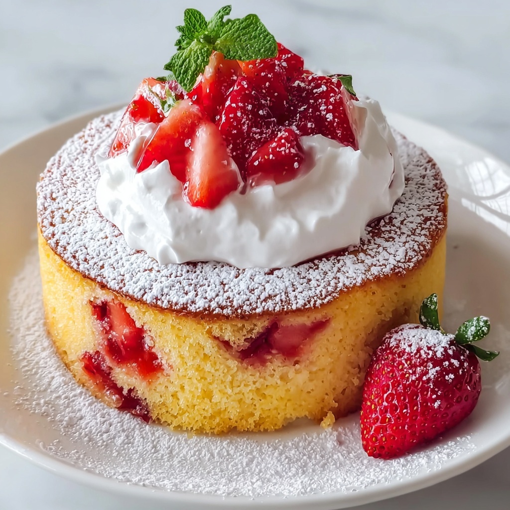 Strawberry Vanilla Layer Cake Recipe - Recipe Image