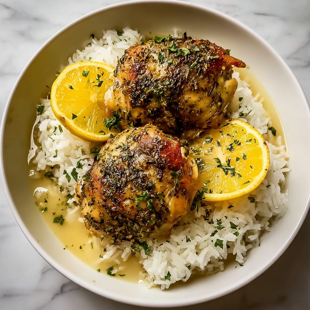 Slow Cooker Lemon Herb Chicken and Rice Recipe - Recipe Image