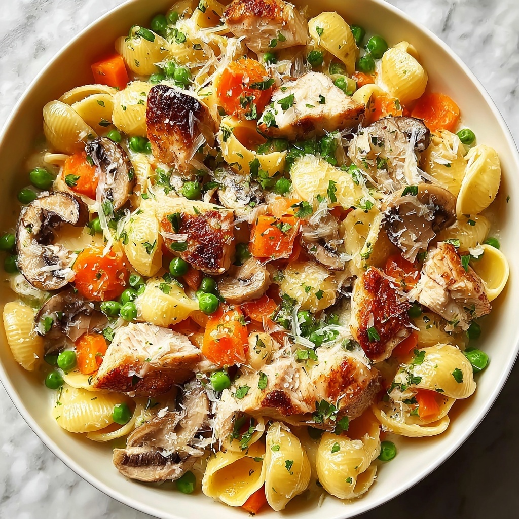 Chicken Pot Pie Pasta Recipe - Recipe Image