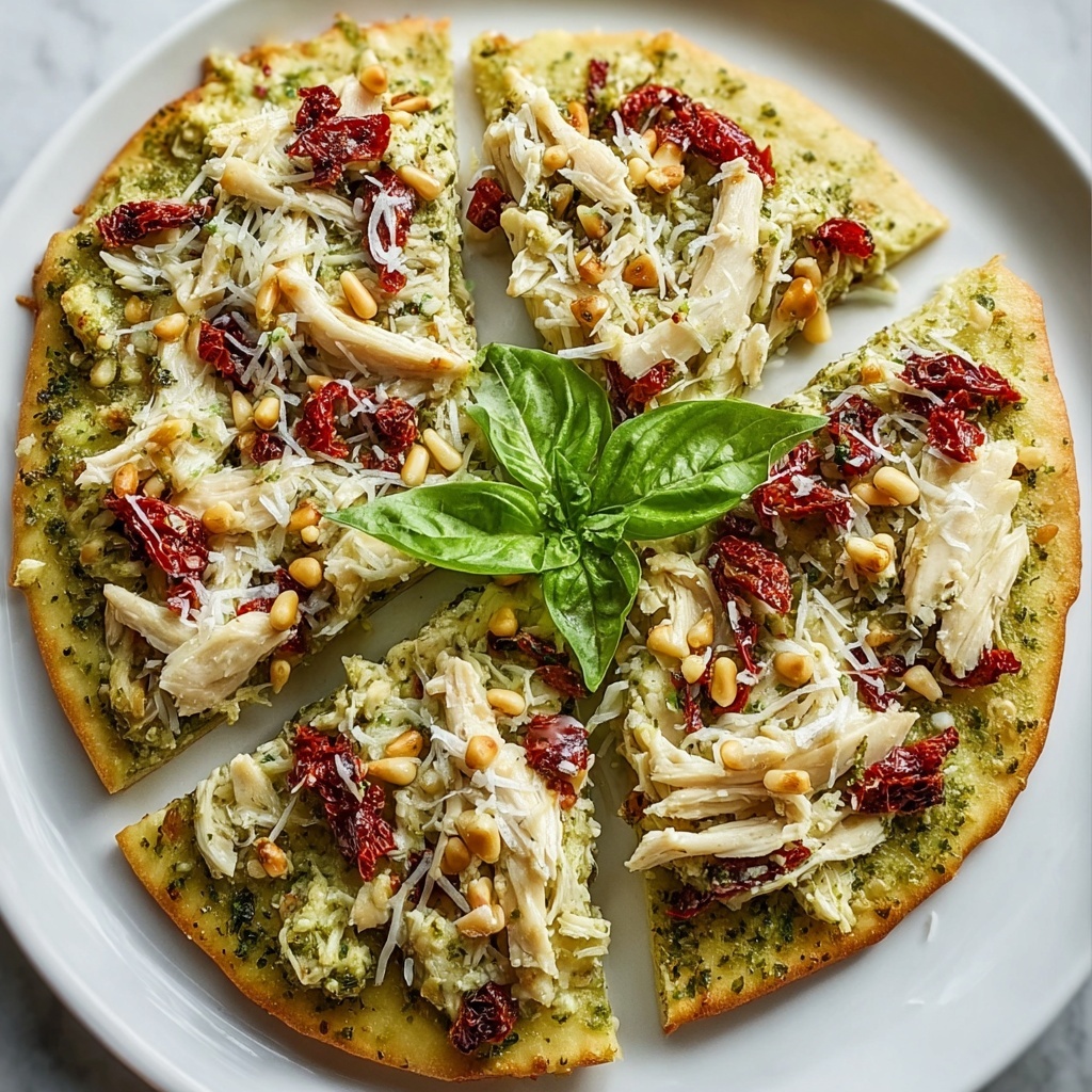 Pesto Chicken Flatbread Recipe - Recipe Image