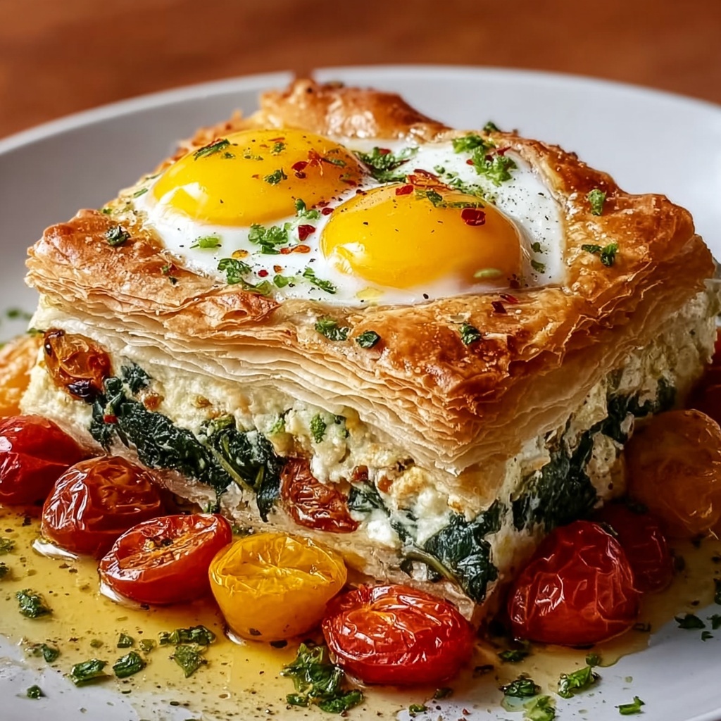 Baked Eggs Napoleon Recipe - Recipe Image