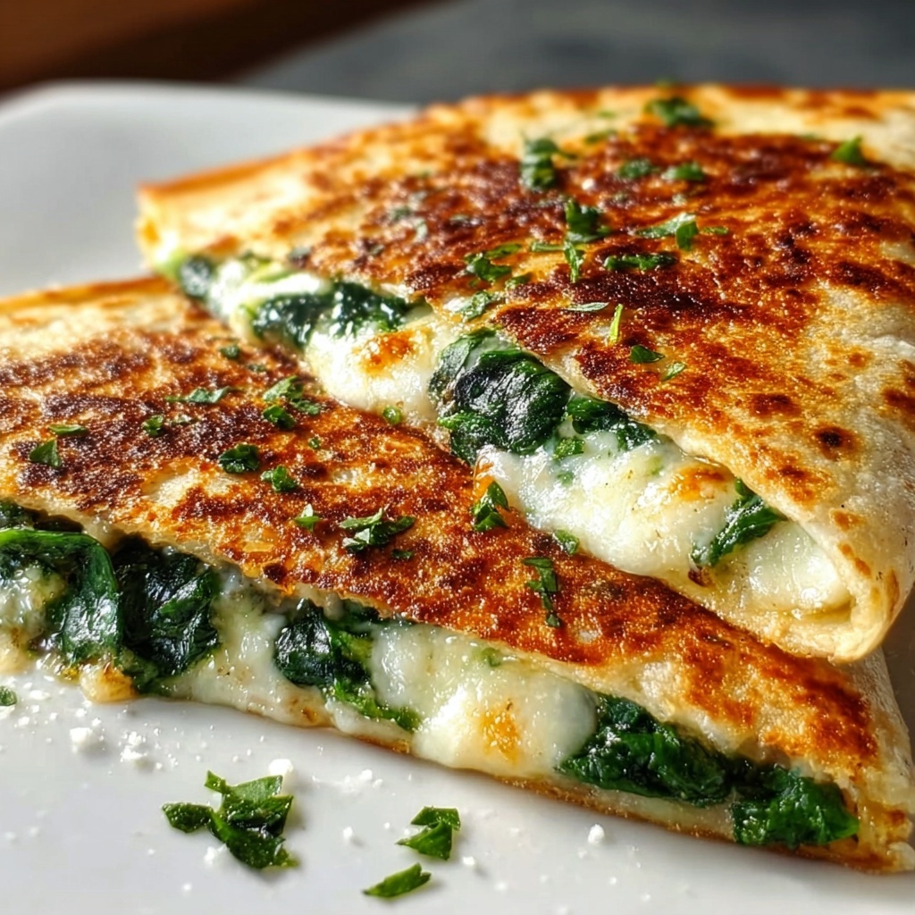 Cheesy Spinach Quesadillas Recipe - Recipe Image