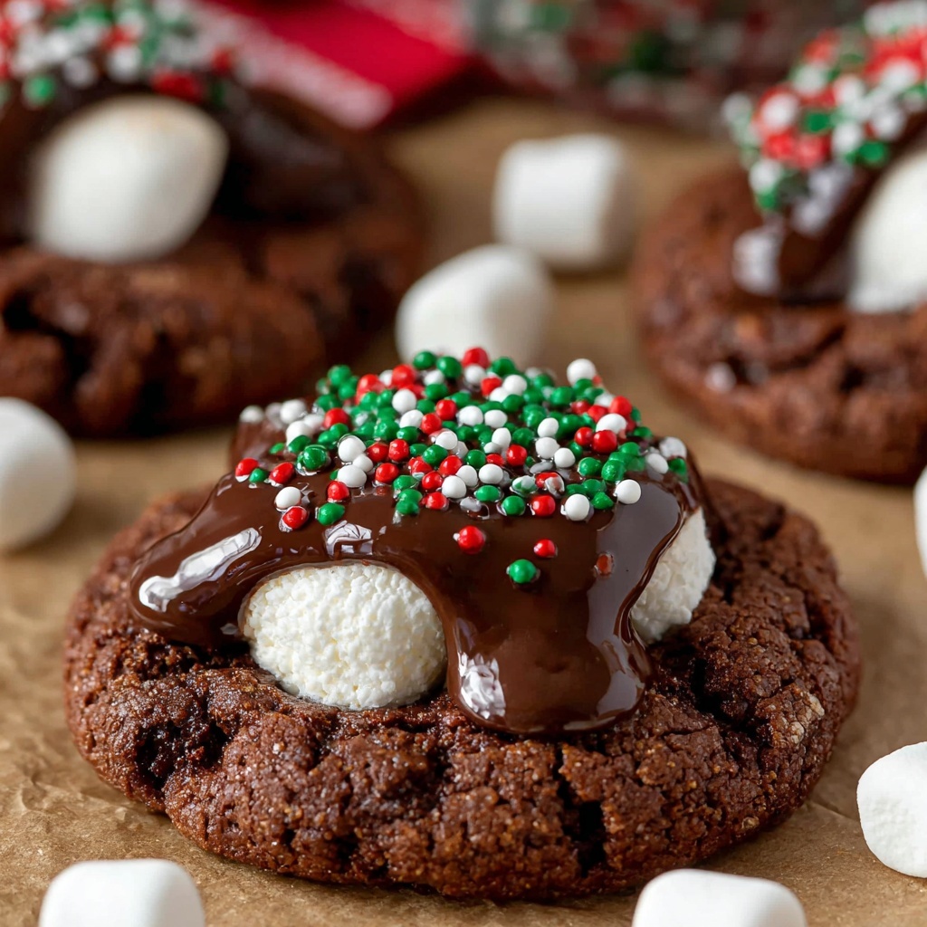 Hot Cocoa Cookies with Marshmallow Centers Recipe - Recipe Image