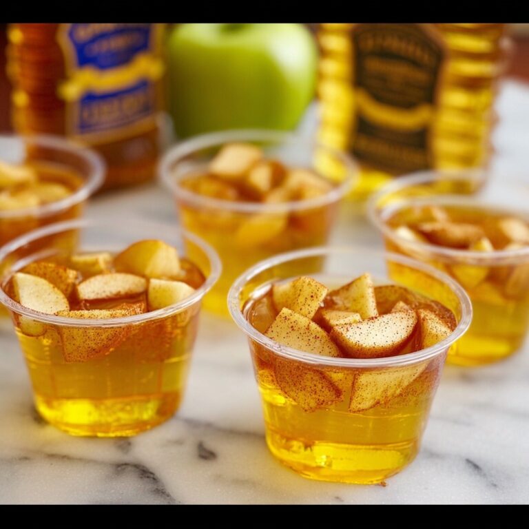 Apple Cider Bourbon Shots with Cinnamon Apple Garnish Recipe
