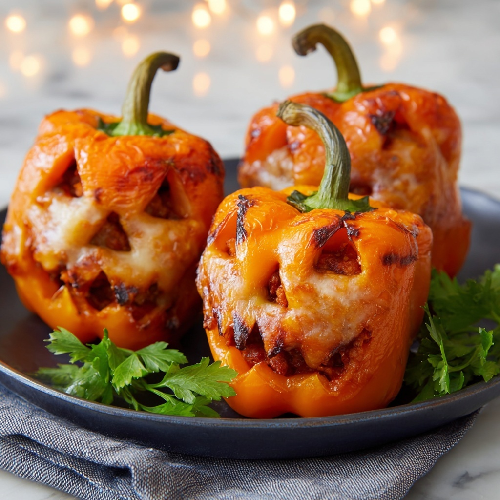 Halloween Stuffed Peppers Recipe - Recipe Image