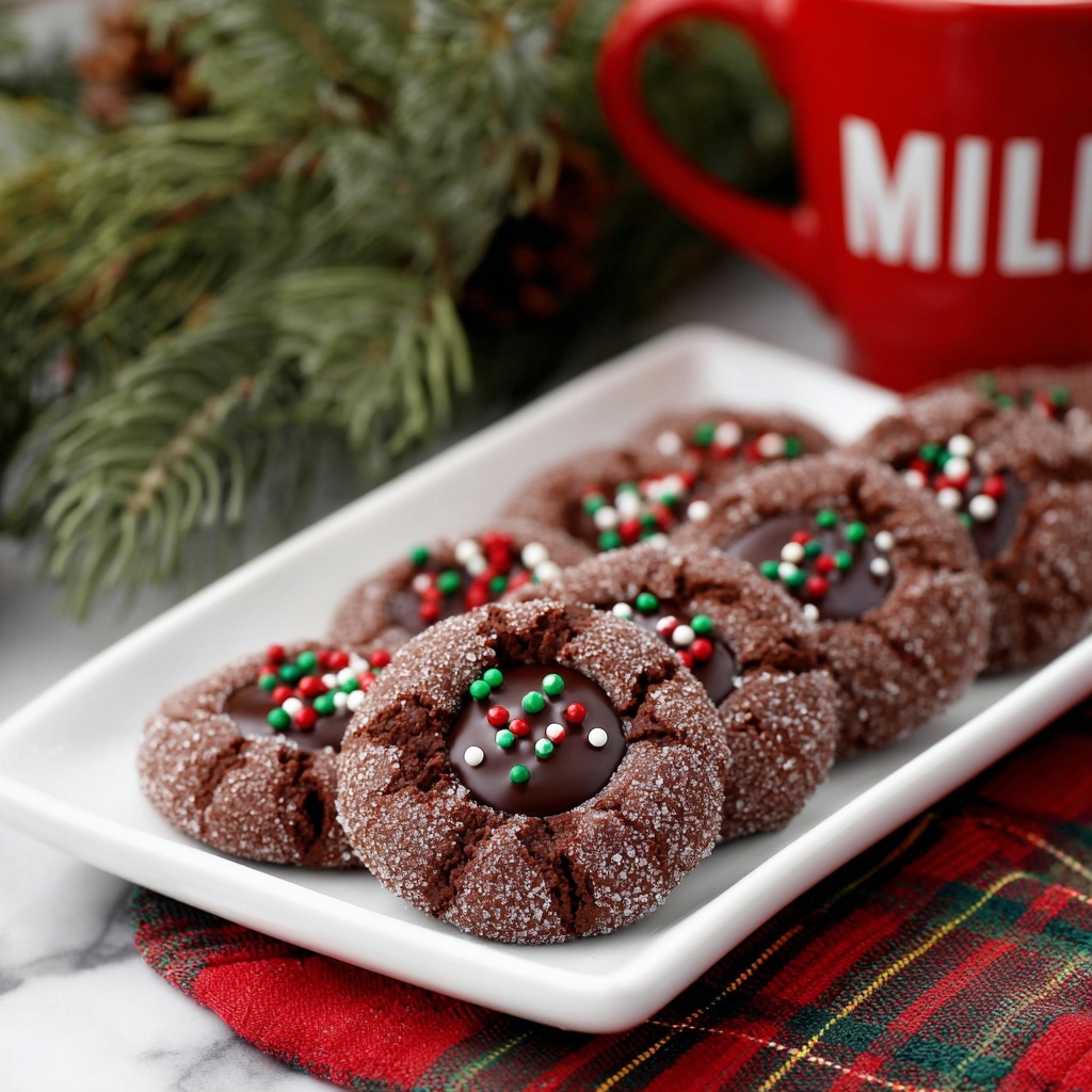 Chocolate Thumbprint Cookies Recipe - Recipe Image