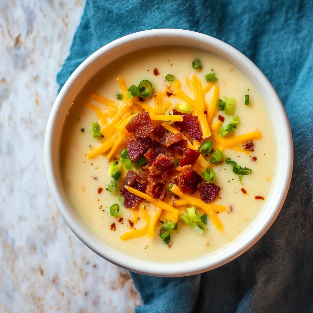 Creamy Cauliflower Soup with Bacon and Cheddar Recipe - Recipe Image