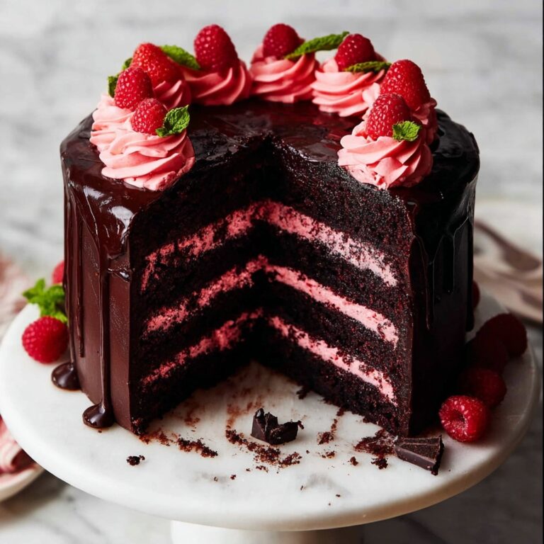 Chocolate Cake with Raspberry Ganache Recipe