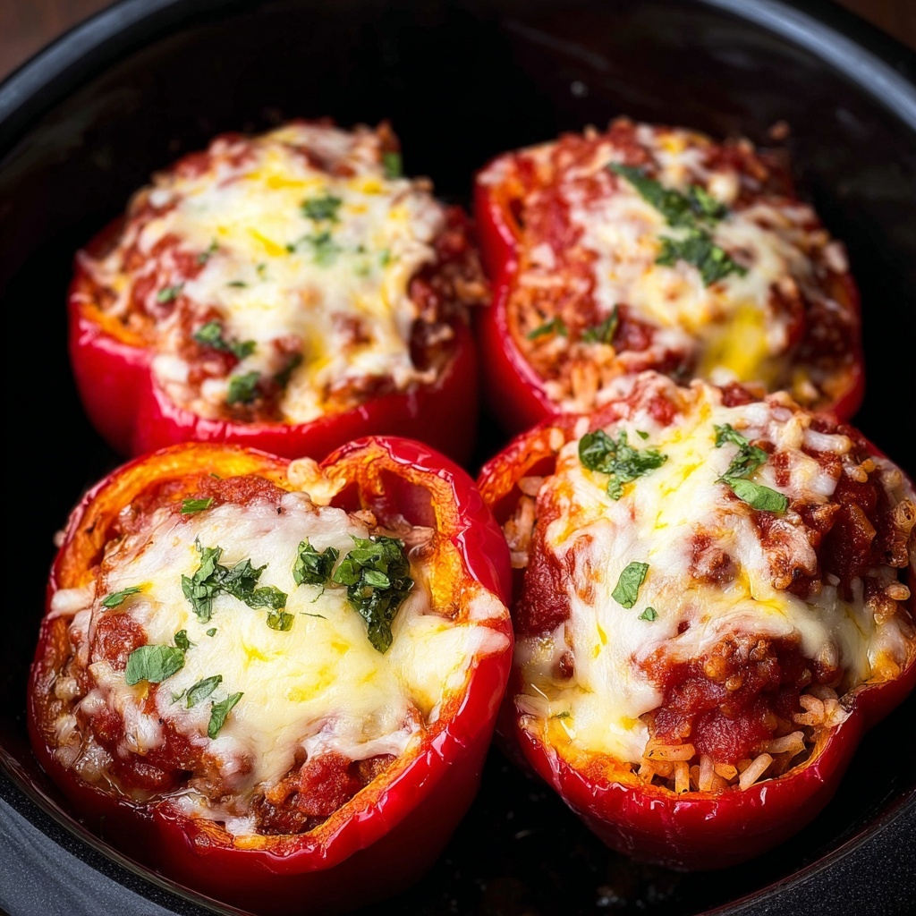 Crockpot Stuffed Peppers Recipe - Recipe Image