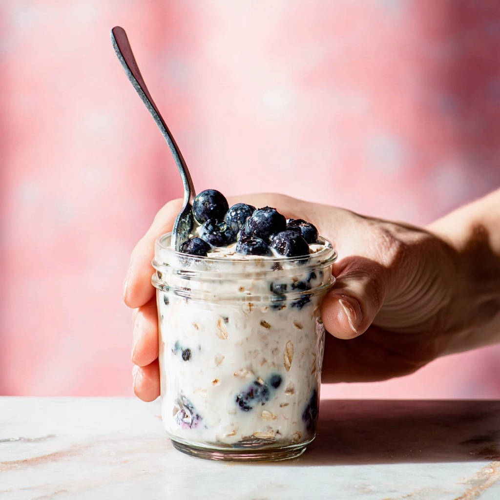 Almond Blueberry Overnight Oats Recipe - Recipe Image