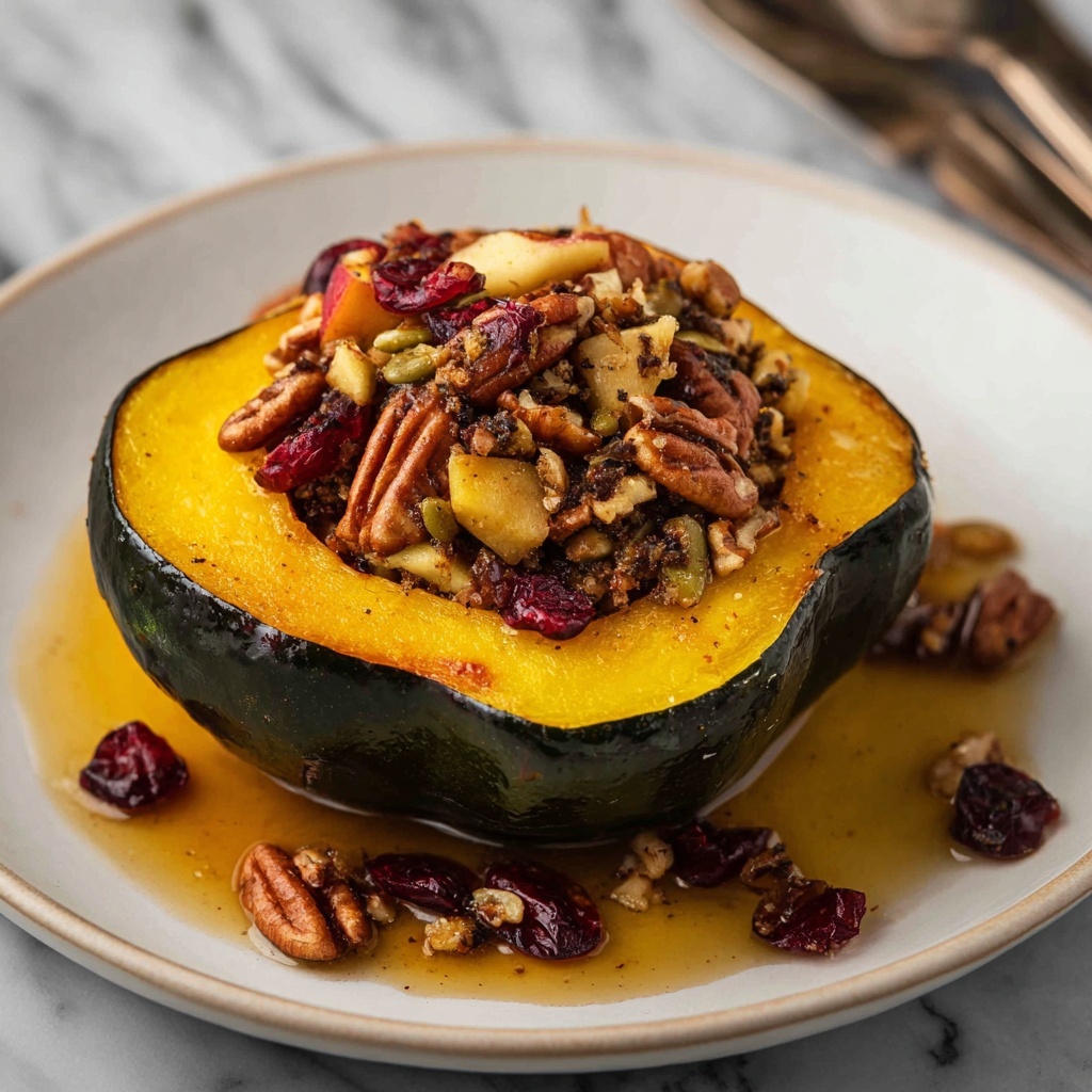 Cranberry Apple Stuffed Acorn Squash Recipe - Recipe Image