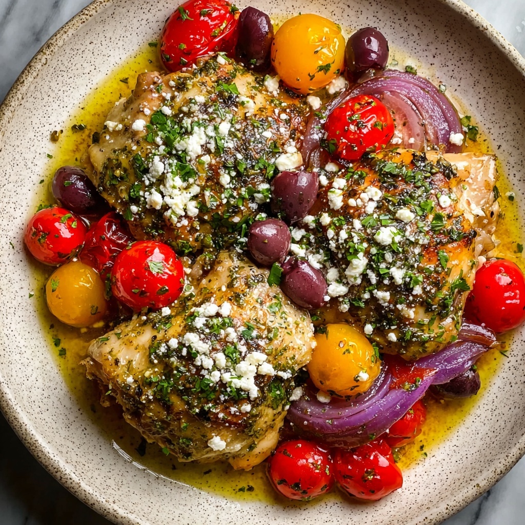 Slow Cooker Greek Chicken with Olives, Tomatoes, and Feta Recipe - Recipe Image