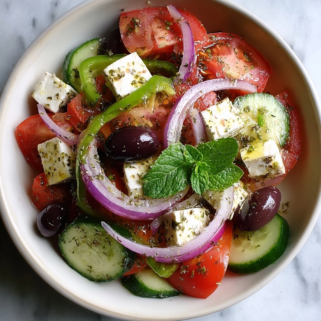 Greek Cucumber Tomato Feta Salad Recipe - Recipe Image