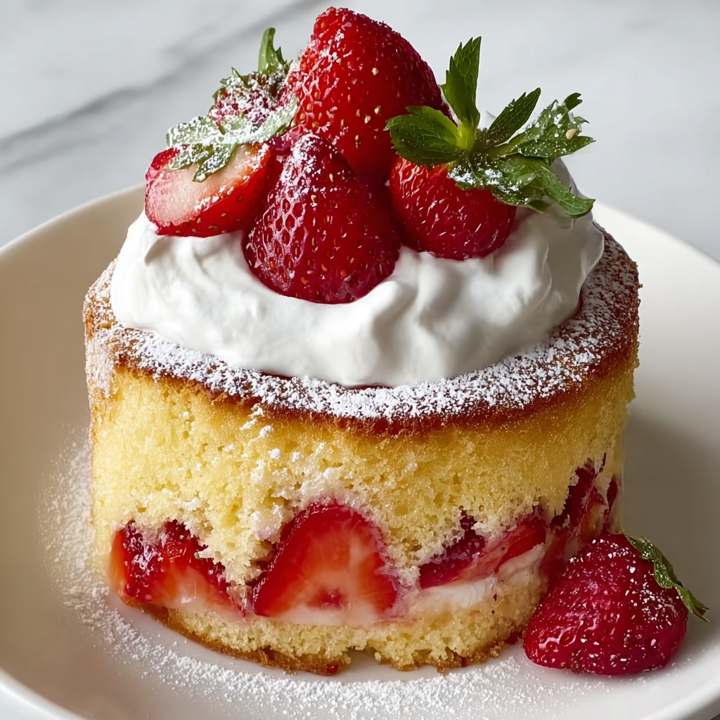 Strawberry Vanilla Layer Cake Recipe - Recipe Image