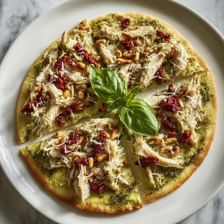 Pesto Chicken Flatbread Recipe
