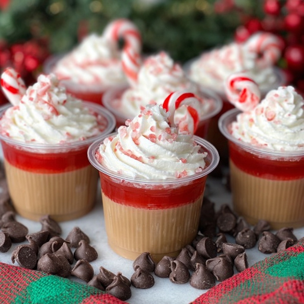 Peppermint Cocoa Jello Shots Recipe - Recipe Image