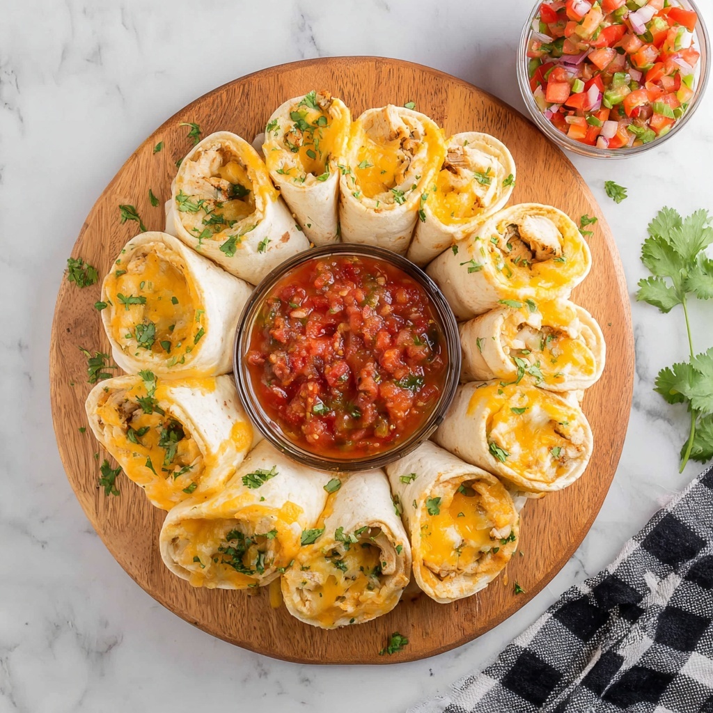 Blooming Chicken & Cheese Quesadilla Ring Recipe - Recipe Image