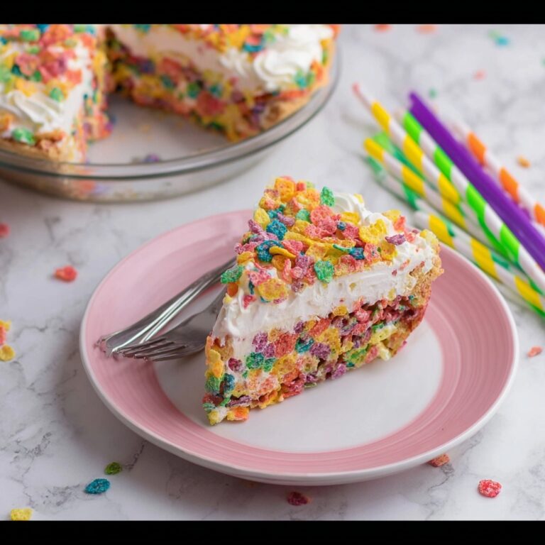 No-Bake Fruity Pebbles Cheesecake Recipe