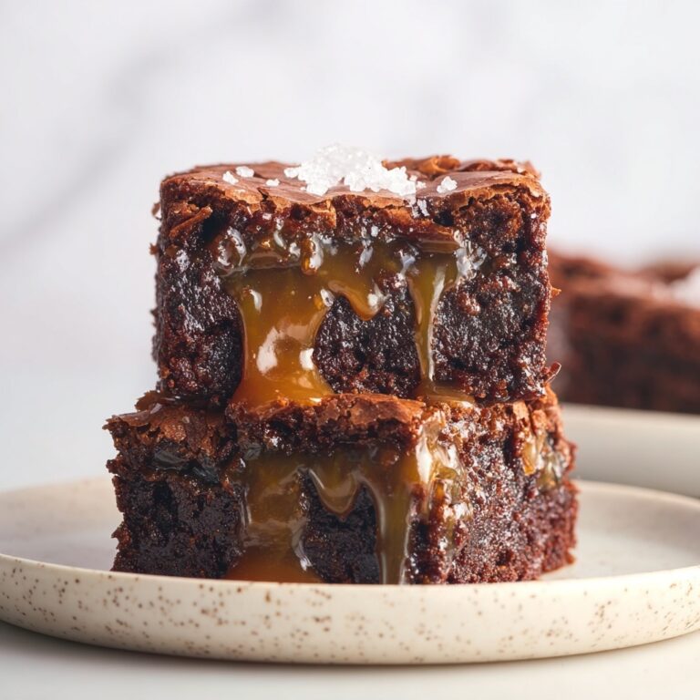 Caramel Swirl Chocolate Brownies with Sea Salt Recipe