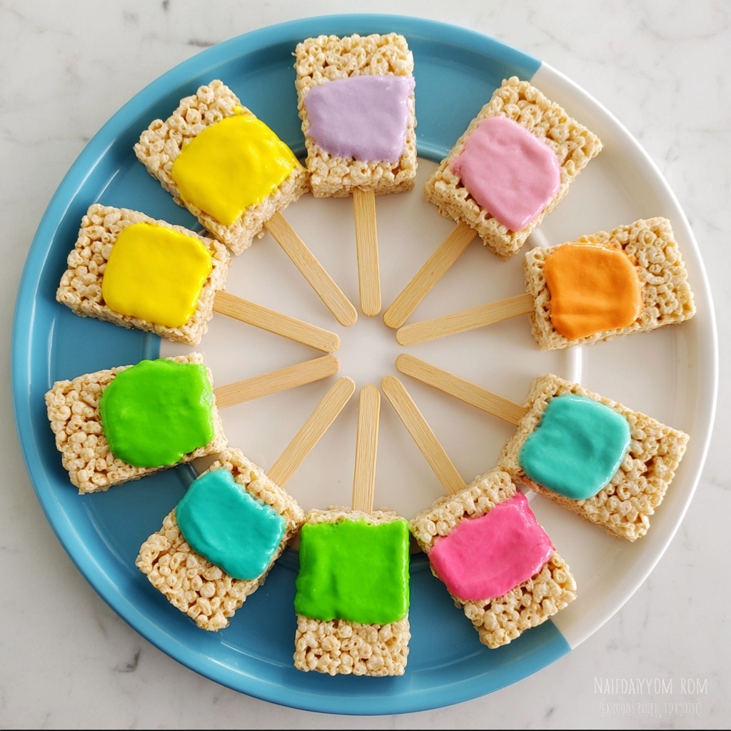 Paint Brush Rice Krispie Treats Recipe - Recipe Image