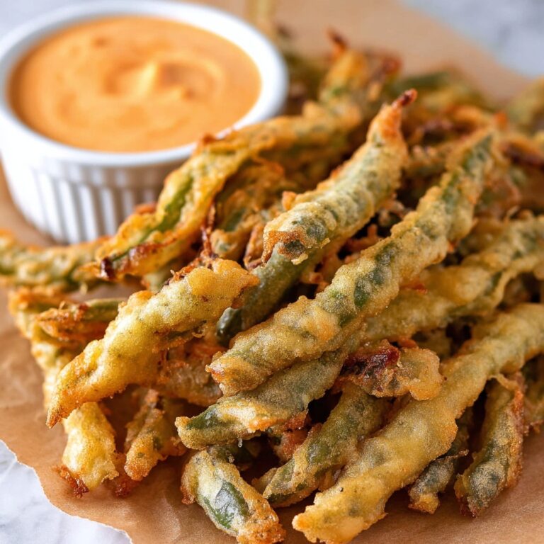 Crispy Beer-Battered Green Beans with Sriracha Dipping Sauce Recipe