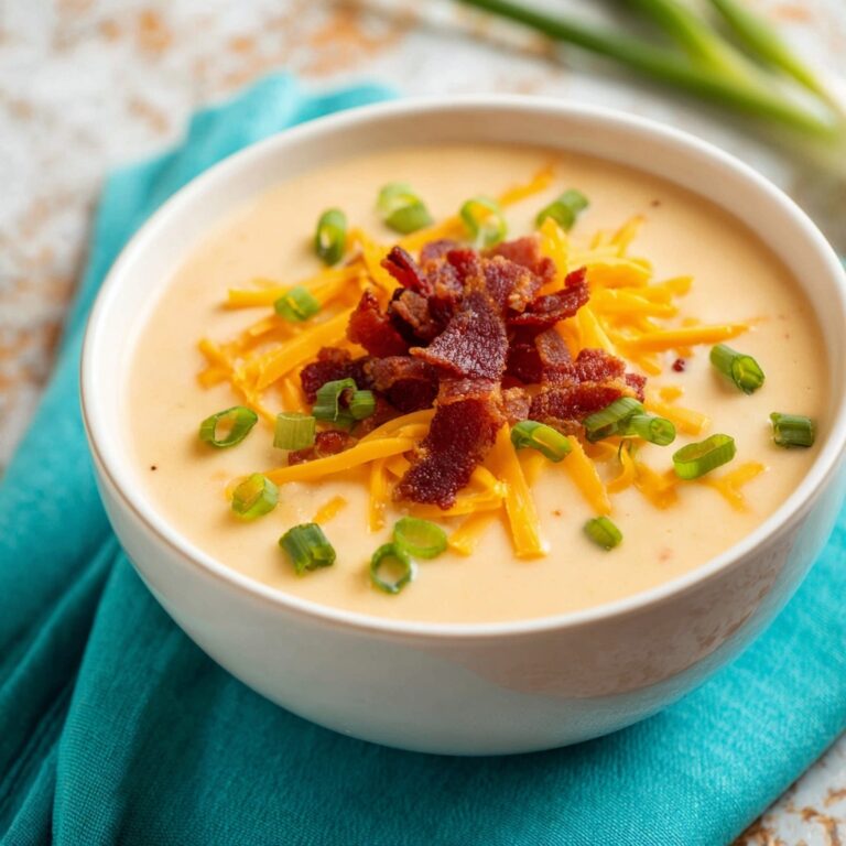 Creamy Cauliflower Soup with Bacon and Cheddar Recipe
