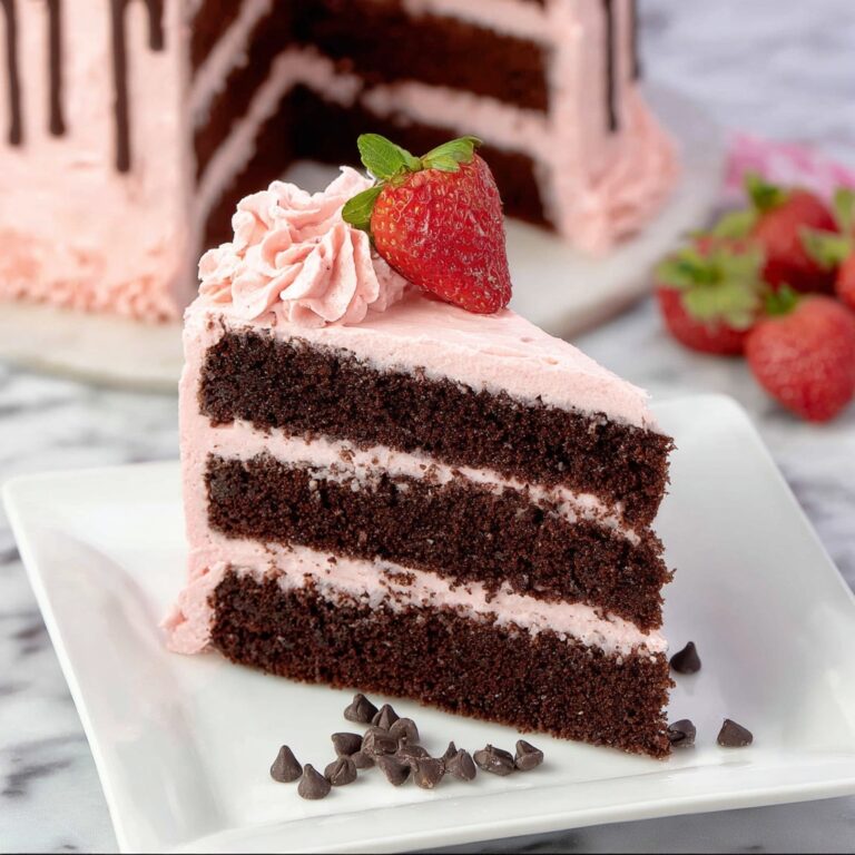 Chocolate-Strawberry Layer Cake Recipe