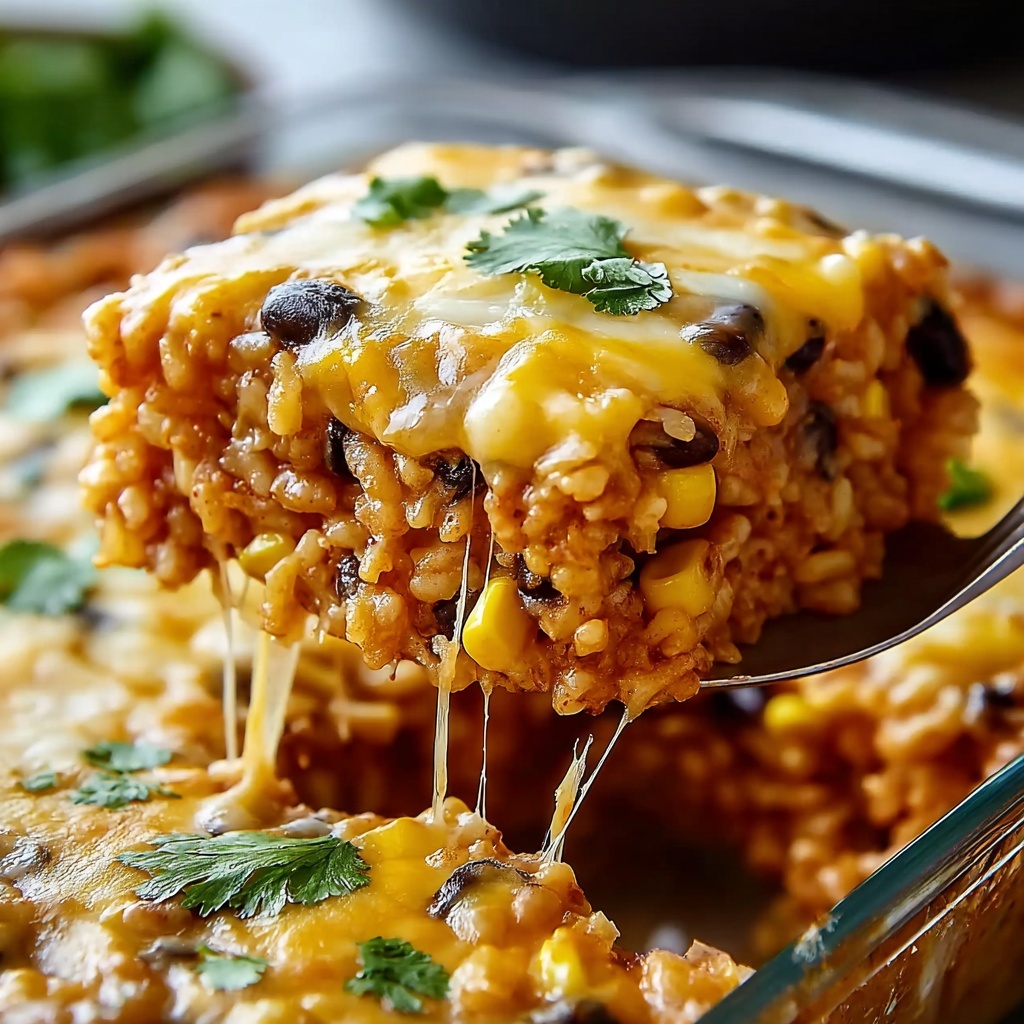 Irresistibly Cozy Chicken Enchilada Rice Casserole Recipe - Recipe Image